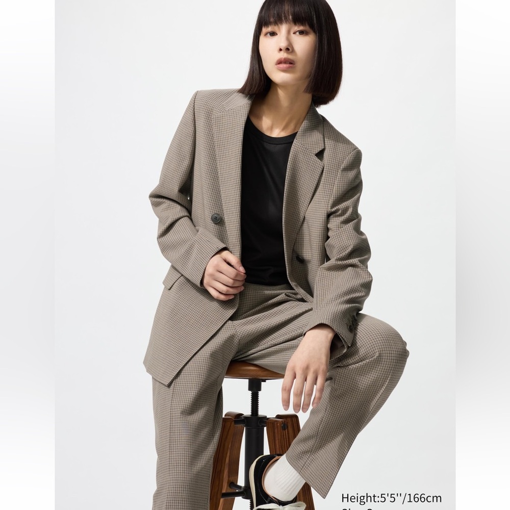 Uniqlo Smart Ankle Pants-Checked - Picture 3 of 8